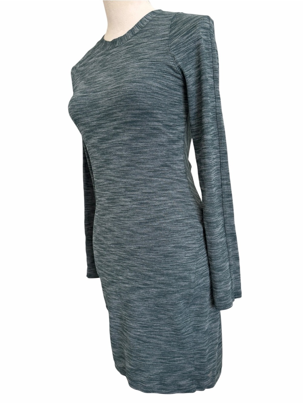 lululemon athletica &go Where to Heathered Teal Long-Sleeve Bodycon Dress - Picture 8 of 9